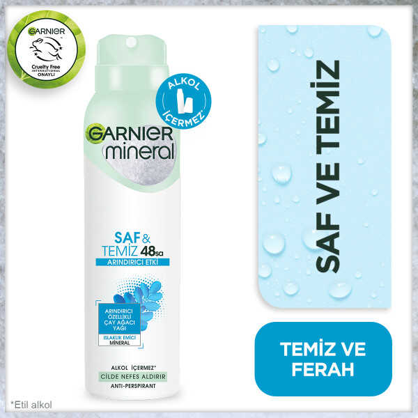 Garnier%20Mineral%20Saf&Temiz%2048%20Saat%20Sprey%20Deodorant%20150%20ml