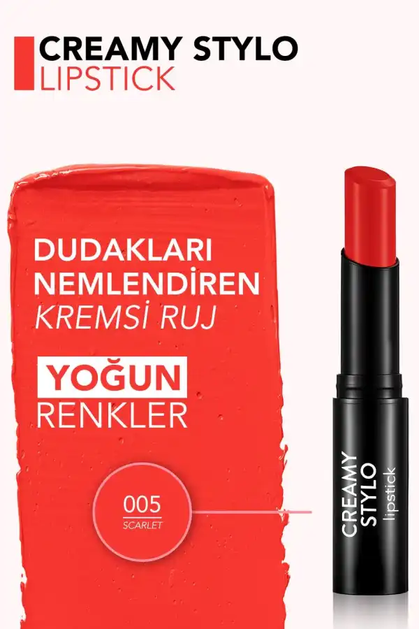 Flormar%20Creamy%20Stylo%20Yüksek%20Pigmentli%20&%20Yarı%20Parlak%20Bitişli%20Kremsi%20Ruj%20005