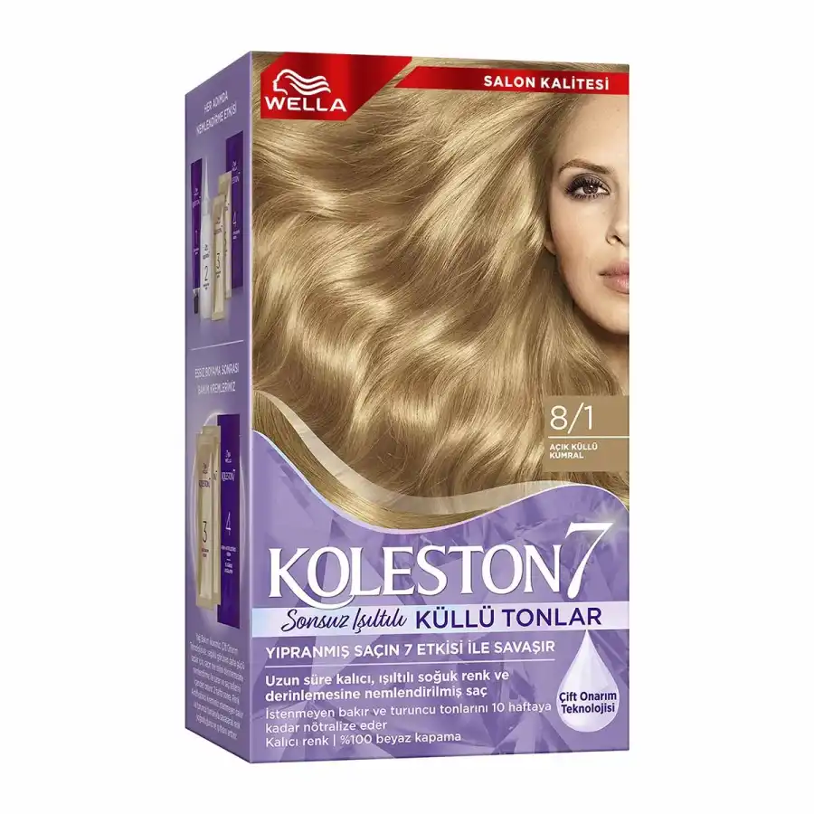 Koleston%20Supreme%20Kit%20Saç%20Boyası%208/1%20Açık%20Küllü%20Kumral