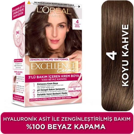 Loreal Paris Excellence Saç Boyası 4 Koyu Kahve