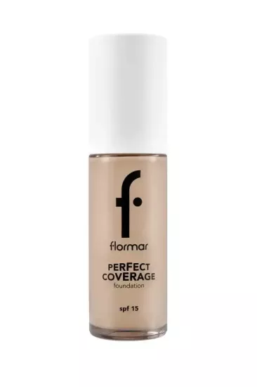 Flormar Perfect Coverage Yüksek Pigmentli & Yarı Parlak Bitişli SPF15 Fondöten 101