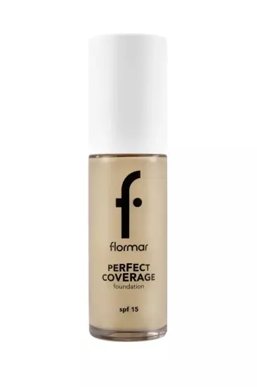 Flormar Perfect Coverage Yüksek Pigmentli & Yarı Parlak Bitişli SPF15 Fondöten 102