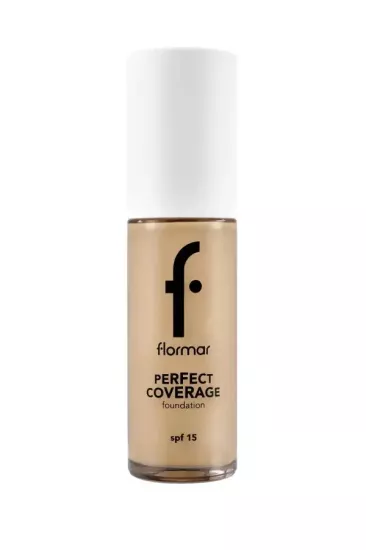 Flormar Perfect Coverage Yüksek Pigmentli & Yarı Parlak Bitişli SPF15 Fondöten 121
