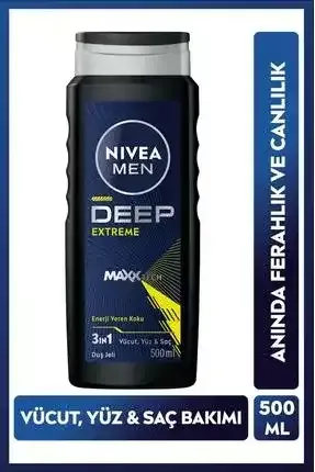 Nivea Men Deep Extreme Duş Jeli 500 ml