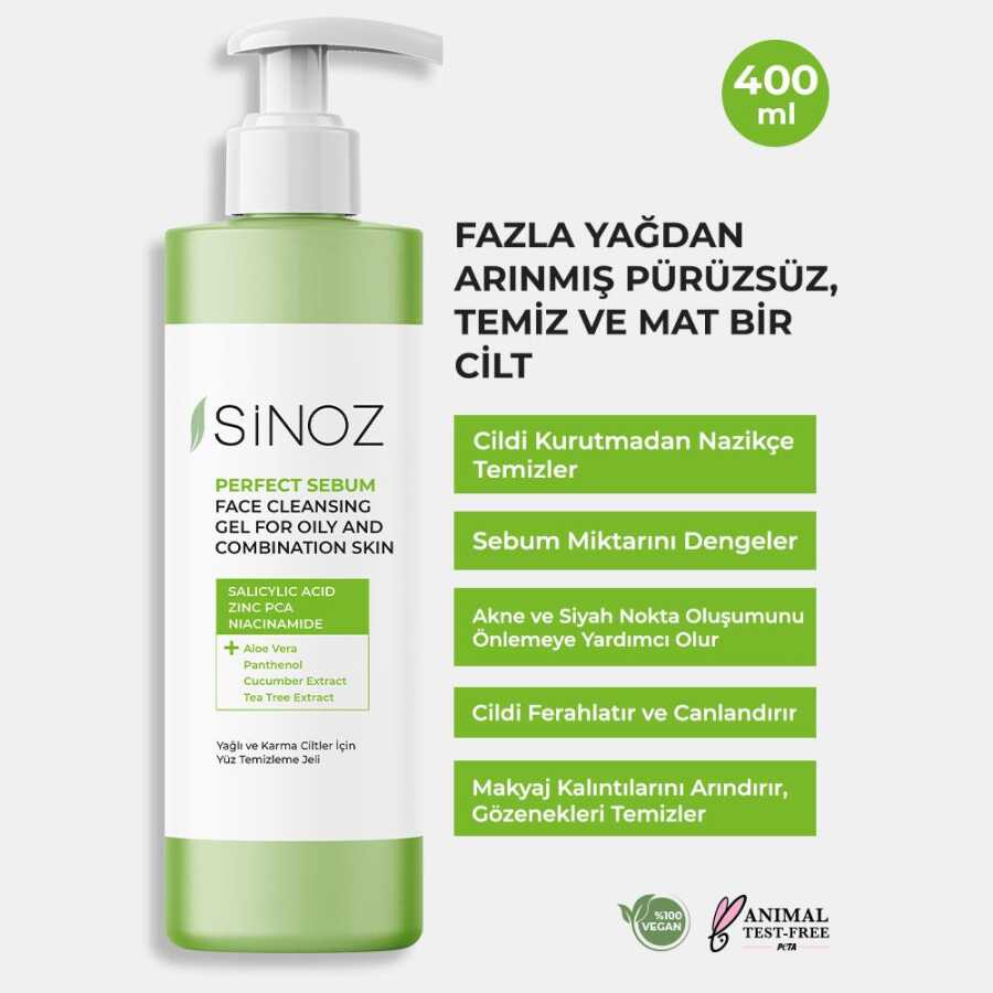 Sinoz%20Perfect%20Sebum%20Dengeleyici%20Yüz%20Temizleme%20Jeli%20Yağlı%20Karma%20Ciltler%20İçin%20400%20ml