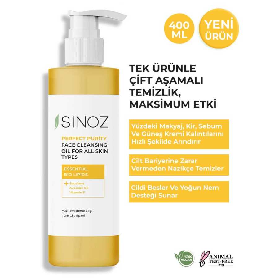 Sinoz%20Perfect%20Purity%20Yüz%20Temizleme%20Yağı%20400%20ml