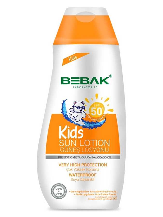 Bebak%20Kids%20Suya%20Dayanıklı%20Güneş%20Losyonu%20Spf%2050+%20200%20ml