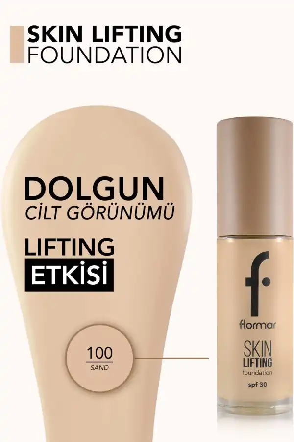 Flormar%20Skin%20Lifting%20Sıkılaştırıcı%20Bakım%20Yapan%20Kremsi%20Dokulu%20SPF%2030%20Fondöten%20100